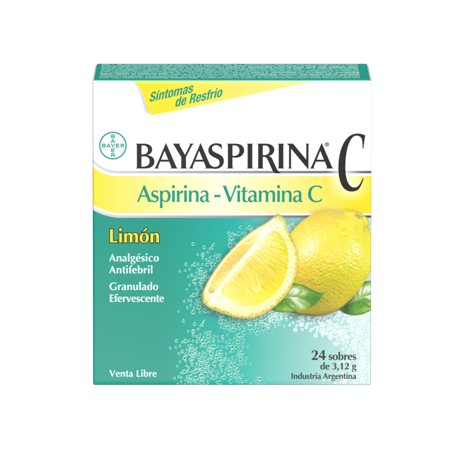 Bayaspirina C Limón, aspirina 400 mg + vitamin C 240mg