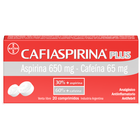 Cafiaspirina Plus, aspirina 650 mg + cafeina 65 mg